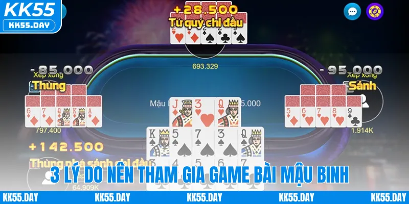 3 lý do nên tham gia game bài mậu binh